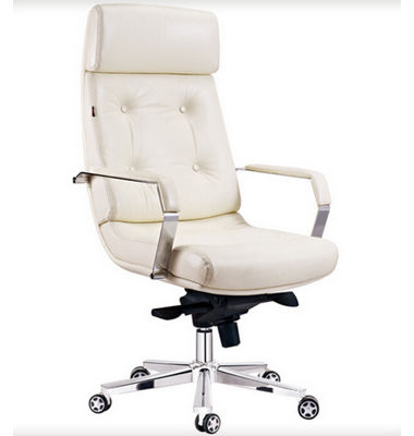 White Rotatable Heated And Removable Office Chair From High